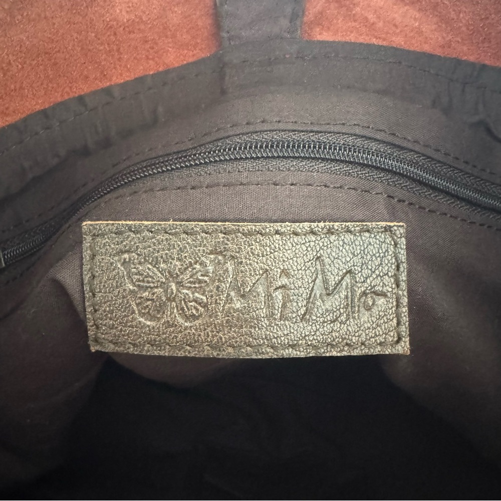 Genuine Leather & Suede Crossbody Messenger Bag, Unisex - Picture 6 of 11